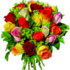 bouquet di rose multicolore