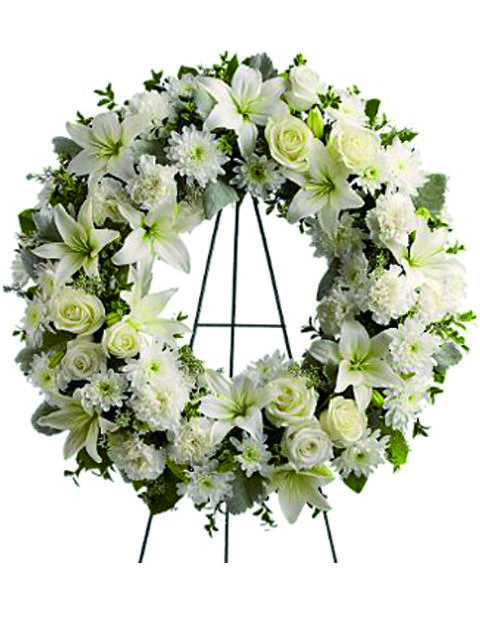 corona di gigli e rose