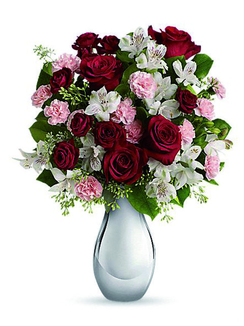 rose gigli e alstroemerie
