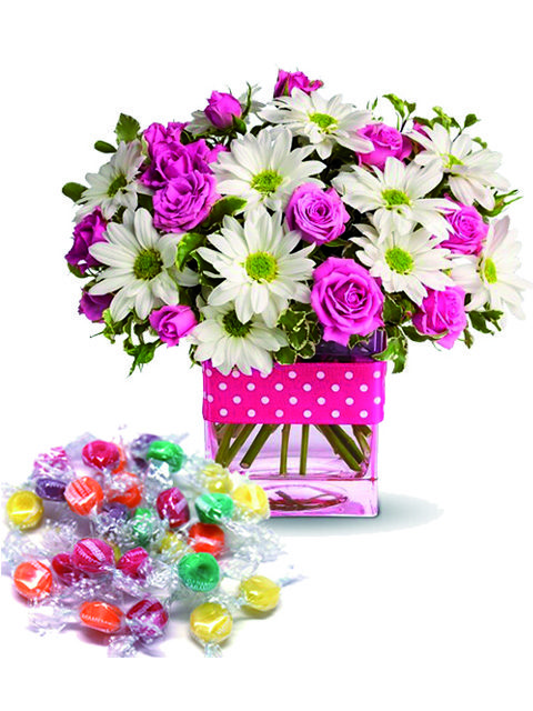 rose margherite e caramelle